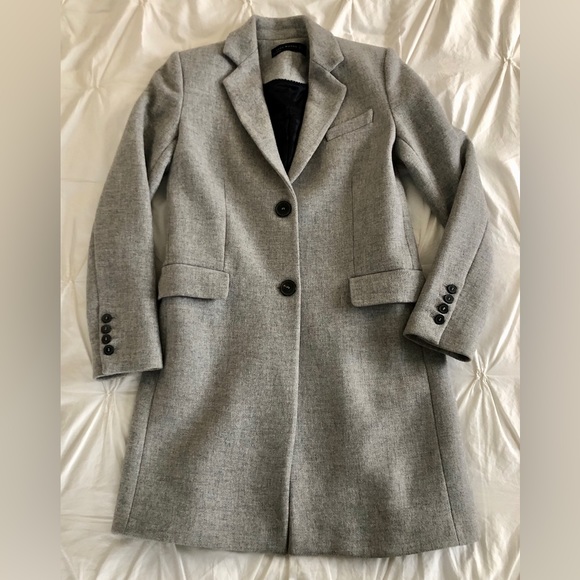 Zara Classic Two Button Gray Coat Size S - Picture 1 of 9